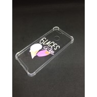 Capa Silicone Anti-Choque Com Desenho Huawei Y6 2018 Transparente